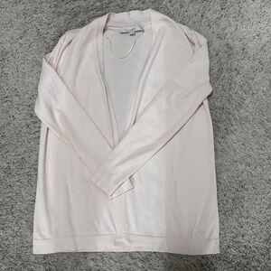 Loft Size Small Women’s Long Sleeve Open Front Cardigan Blush Pink Lightweight